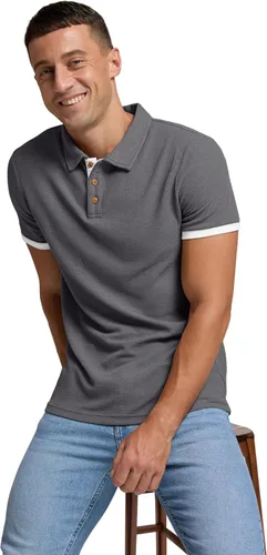 Vista 5 de Sailwind Polo casual de manga corta de punto gofre para hombre