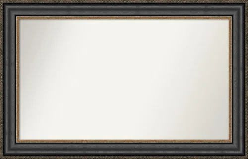 Vista 277 de Amanti Art Espejo personalizado, espejo de baño negro puente, espejo de pared o espejo de tocador de baño sobre el fregadero (26 x 26 pulgadas)
