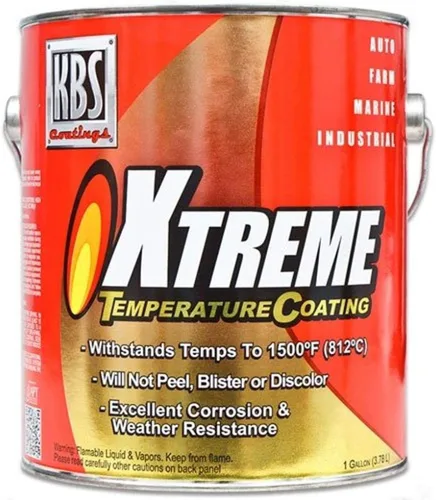 Vista 8 de KBS Coatings - Recubrimiento de temperatura Xtreme, color negro azabache , Acero inoxidable