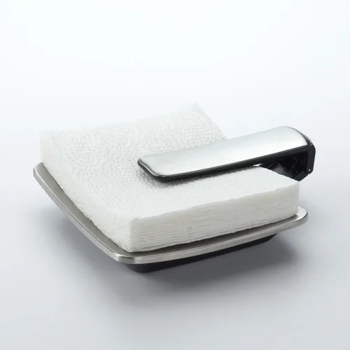 Vista 2 de OXO Good Grips – servilletero Simplypull, A, Plateado/Negro