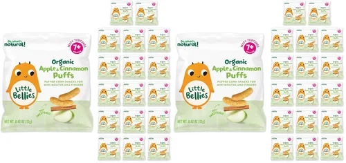 Vista 10 de Little Bellies Bocadillo orgánico de manzana y canela para bebés (paquete de 18 paquetes individuales de 0.42 onzas)