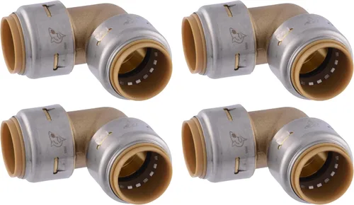 Vista 10 de SharkBite Max 1 x 1 pulgadas PTC Codo de 90 Grados, Accesorio de Plomería de Latón de Conexión a Presión, UR260A