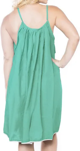 Vista 2 de LA LEELA Vacay - Vestido de playa para mujer, con tirantes delgados, ropa de dormir