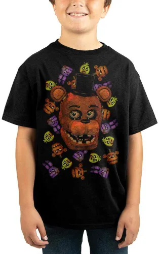Vista 2 de Camiseta de Freddy Fazbear de Five Nights at Freddy's para niños