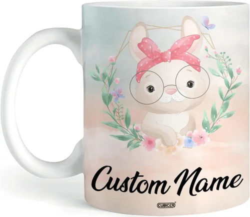 Vista 18 de CUBICER Tazas de café personalizadas con nombre personalizado, tazas de cerámica blanca, regalos de Navidad de vidrio para niños, mujeres, adultos