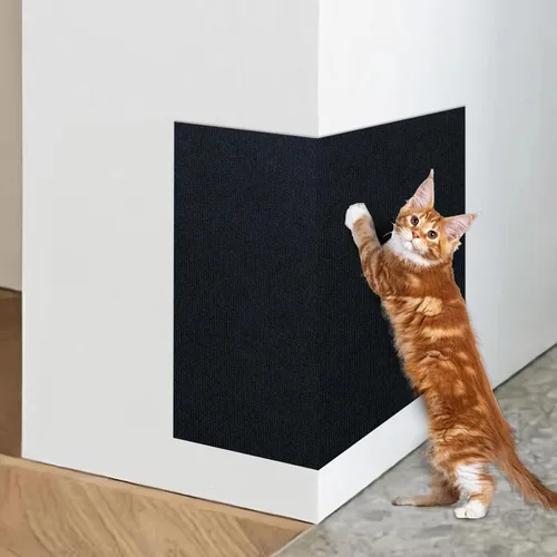 Vista 12 de ENONCI Protector de esquina de pared de sofá de 23.6 x 15.8 pulgadas para gatos de interior, protector de muebles antiarañazos contra arañazos