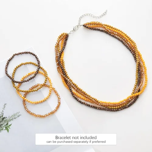 Vista 6 de Noessla Multi-layer Crystals Beaded Choker Necklace for Women Colorful Boho Statement Necklace Trendy Costume Party Jewelry Mothers day Gifts for Mom