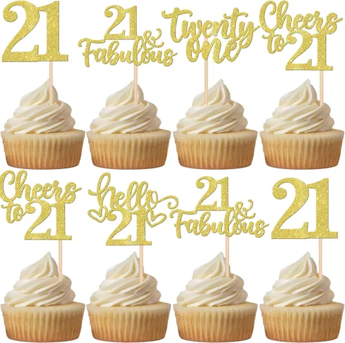 Vista 105 de 30 piezas de adornos para cupcakes de 12 cumpleaños feliz, brillantes doce, hola 12, felicitaciones a 12 años, adornos para cupcakes, 12