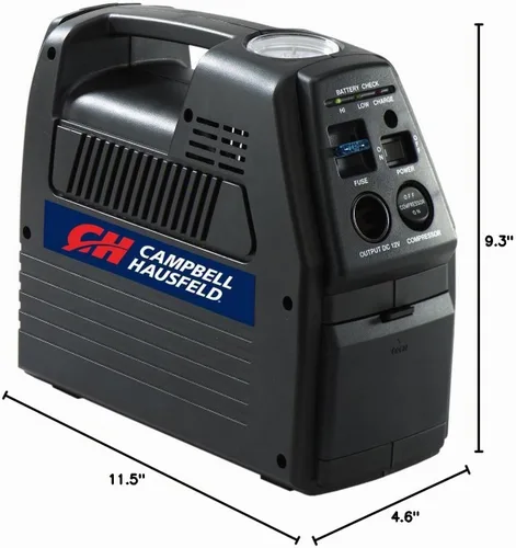 Vista 2 de Inflador portátil de 12 voltios, recargable, compresor de aire para inflado de neumáticos, 230 PSI (Campbell Hausfeld CC2300)