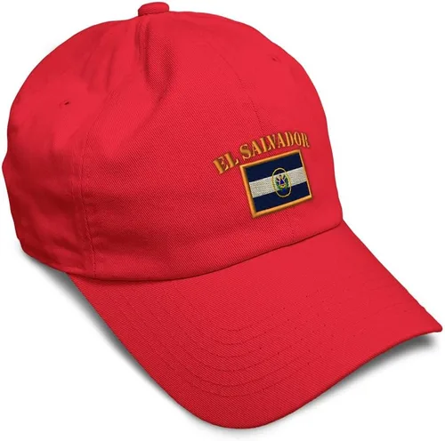 Vista 32 de Speedy Pros Sombrero de béisbol suave bordado papá sombrero El Salvador bandera bordado hombres y señoras gorra de béisbol algodón