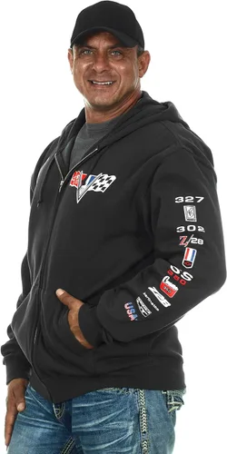 Vista 5 de JH DESIGN GROUP Sudaderas con capucha Chevy Camaro para hombre con cremallera y sin botones 4 estilos