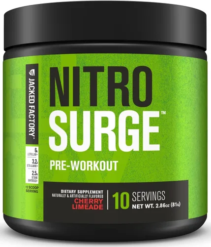 Vista 21 de Jacked Factory NITROSURGE Suplemento Pre Entrenamiento - Energía Sin Límites, Ganancias Instantáneas de Fuerza, Enfoque Claro, Bombeos Intensos