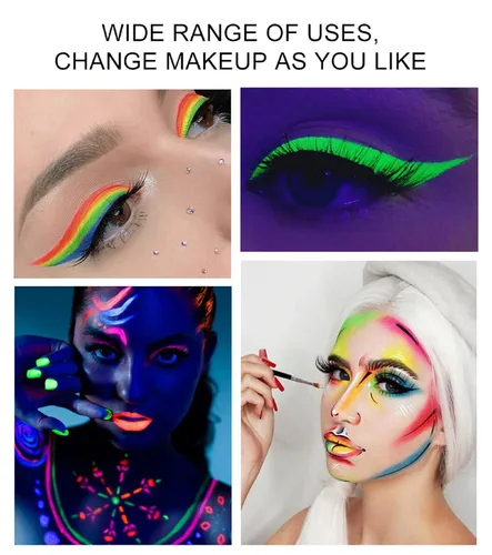 Vista 2 de MEICOLY Delineador de ojos activado por agua, delineador de ojos Hydra reactivo a los rayos UV, delineador de ojos gráfico de 7 pasteles