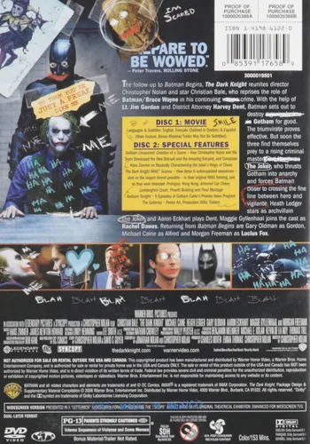 Vista 2 de The Dark Knight (edición especial de dos discos) (2008) Rare Joker Cover