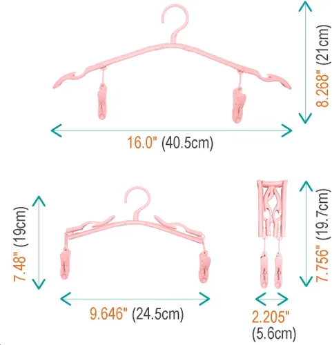 Vista 7 de CYANLUX Percha de plástico plegable antideslizante, 8 piezas, ligera, portátil, fácil almacenamiento