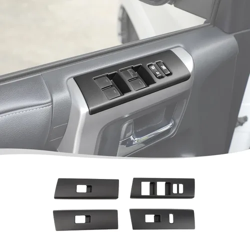 Vista 10 de Voodonala Panel de interruptores de ventana para Toyota 4Runner 2010-2024, cubierta de panel de manija lateral compatible con Toyota 4Runner SUV