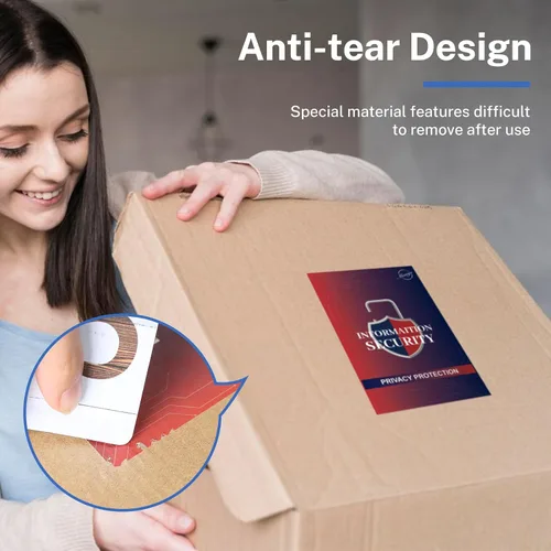 Vista 5 de Miseyo Adhesivo de protección contra robo de identidad para etiqueta de envío de franqueo, adhesivo confidencial, adhesivo fuerte de seguridad
