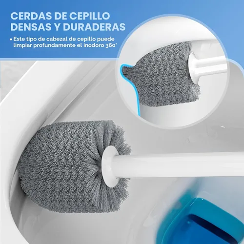 Vista 4 de LOVLOY Juego de émbolo y cepillo de inodoro con soporte, cepillo de cuenco y émbolo de inodoro resistente con soporte ventilado, combo de cepillo