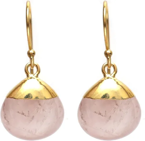 Vista 10 de Gempires - Pendiente de gancho de pera natural, pendiente de meditación, joyería hecha a mano, regalo para ella