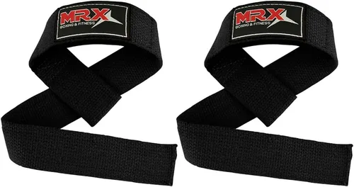 Vista 4 de MRX - Correa de barra de levantamiento de pesas para gimnasio, entrenamiento, fisicoculturismo, peso muerto, correas acolchadas para hombres