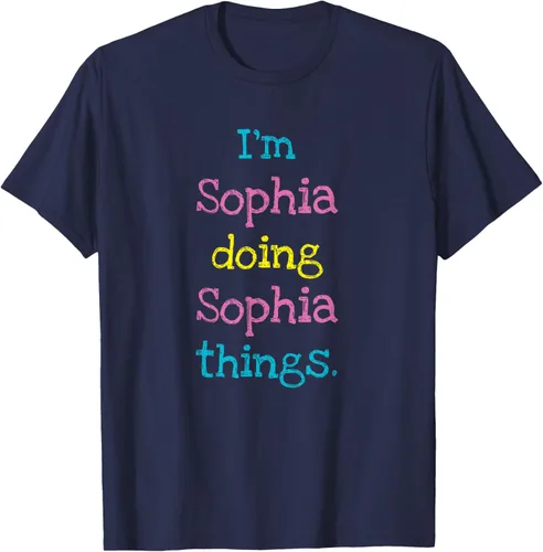 Vista 45 de Sophia - Camiseta con texto personalizado para niñas