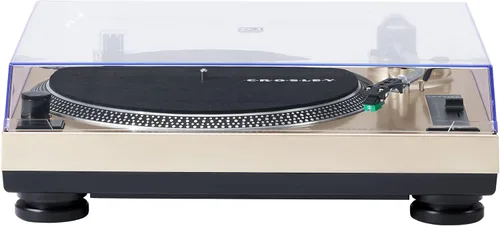 Vista 21 de Crosley KT100BT-CP - Sistema estéreo de tocadiscos Bluetooth con altavoces, champán