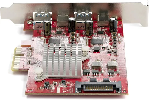 Vista 4 de StarTech Tarjeta PCIe USB de 4 puertos, 10 Gbps, perfil completo, TAA (PEXUSB312A2C2V)