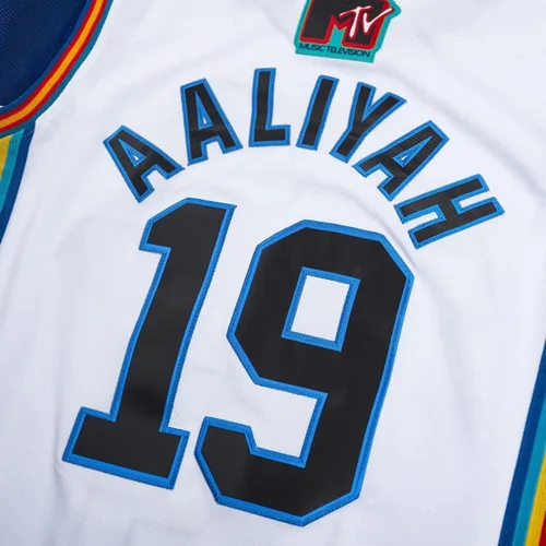 Vista 8 de Camiseta de baloncesto Aaliyah Jersey 19 Albañiles MTV Rock N Jock