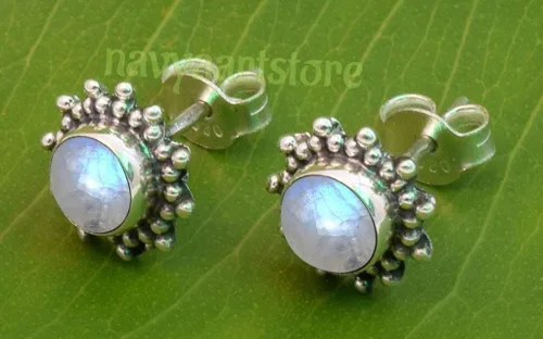 Vista 5 de Aretes tipo dormilona hechos a mano de plata de ley 925 para mujeres y niñas, regalos de Navidad