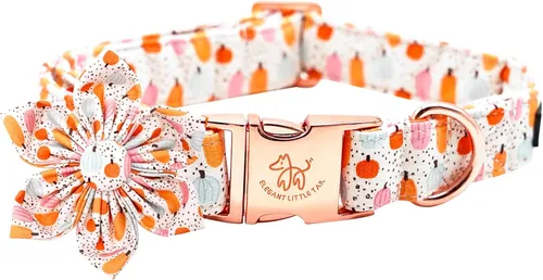 Vista 27 de Elegant little tail Collar de perro de San Patricio con flor, collares de perro con flores, trébol verde, regalo para mascotas, collares ajustables