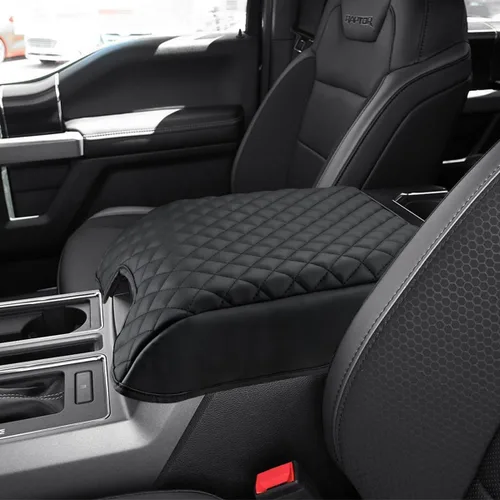 Vista 9 de INTGET Funda de consola central para Ford F150 Accesorios 2015-2020 2016 2017 2018 2019 Tapa central para reposabrazos de asiento de automóvil