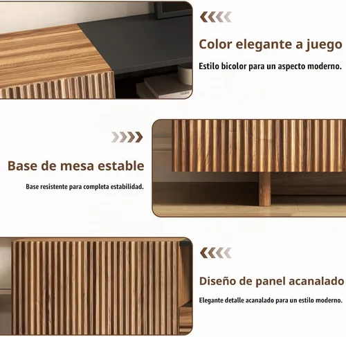 Vista 7 de Epecoya Soporte de TV de 78.8 pulgadas con armarios de almacenamiento para sala de estar, soportes de televisión extralargos para televisores