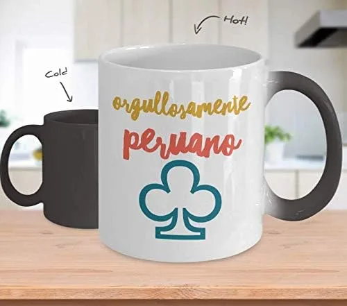 Vista 2 de Perú Futbol Taza de Cafe Vaso, Taza de fútbol café divertidas, tazas personalizadas, taza de café inspiradoras, taza con mensajes positivos.