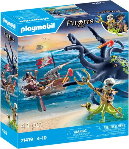Vista 2 de Playmobil Piratas: Batalla con el pulpo gigante