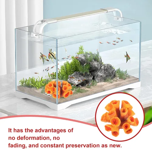 Vista 9 de Ipetboom Acuario Arrecife de Coral Ornamento Resina Peces Plantas de acuario Peces Habitat Paisaje Subacuático Plantas de Mar Modelo para Betta Fish