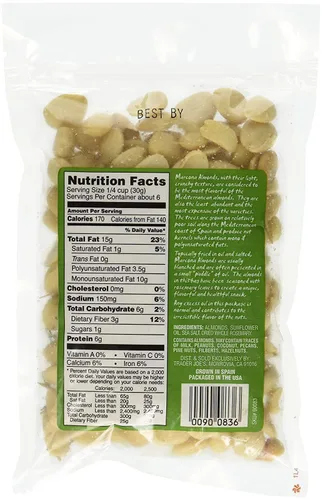 Vista 2 de Trader Joe`s Almendras marcona tostadas y saladas con romero Peso neto 6 oz (170 g)