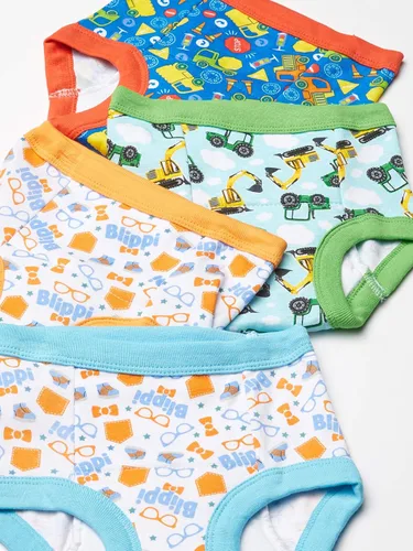 Vista 4 de Blippi Los pantalones de entrenamiento acolchados para niños pequeños vienen con calcomanías y tabla de éxito en tamaños 59.1 ft, 2t, 3t y 4t