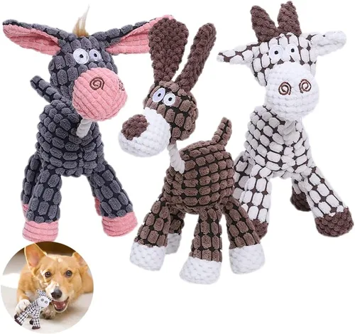Vista 7 de Juguete de felpa chirriante para perro, juguete de felpa chirriante, juguete interactivo para masticar, juguete chirriante para perros pequeños