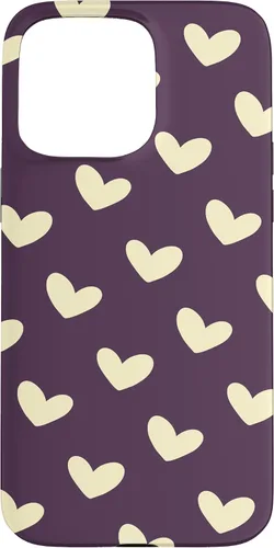 Vista 28 de Yellow Heart Pattern Minimalist Love Case for iPhone 16