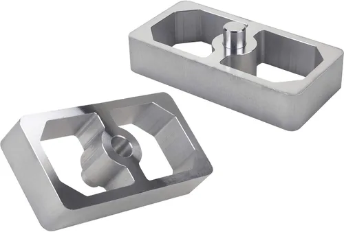 Vista 2 de Bloque de bajada de resorte de hoja de aluminio de 1 pulgada – Universal, versátil para ajuste de altura de manejo, 2.5 pulgadas de ancho x 5