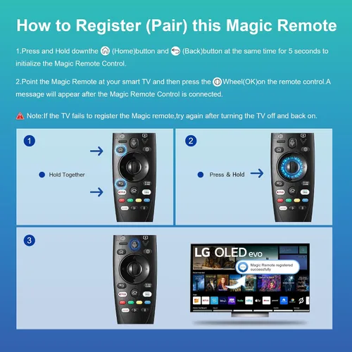 Vista 6 de MR20GA para LG Magic Remote con puntero y función de voz, repuesto para muchos modelos de Smart TV LG - Teclas rápidas Netflix y Prime Video