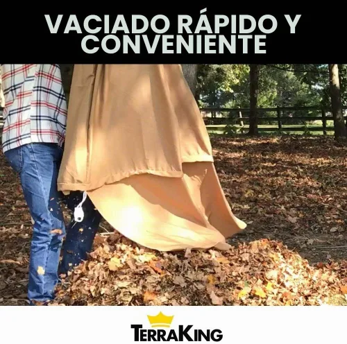 Vista 7 de TerraKing Leaf XL - Bolsa para recolección de hojas rápido y fácil, sistemas de recogida de materiales para cortacésped de montar