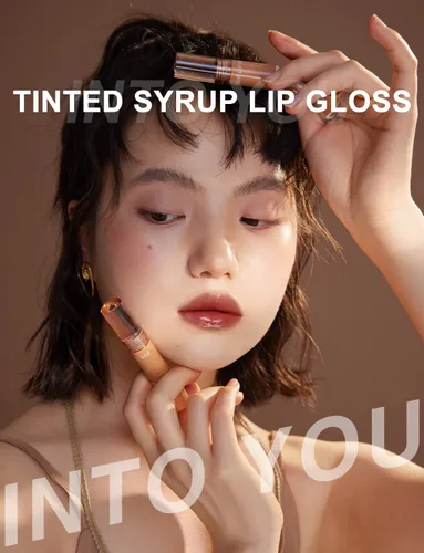 Vista 6 de INTO YOU Brillo de labios, mancha de labios de larga duración, tinte de labios, brillo voluminizador de labios, brillo labial con purpurina, lápiz