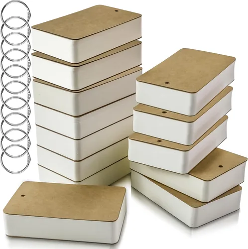 Vista 9 de 300 tarjetas flash de 2 x 3 pulgadas con anillo, tarjetas portátiles en blanco, mini tarjetas flash en blanco, bloc de notas coloridas de 2 x 3