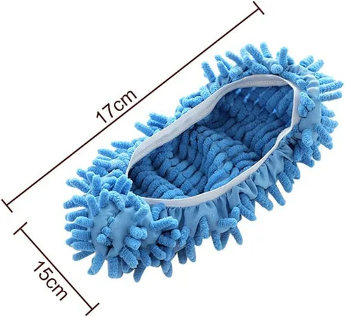 Vista 2 de Calcetines para trapeador, 2 pares de fundas de microfibra para limpieza de casa, suaves, lavables, reutilizables, de microfibra, para limpieza