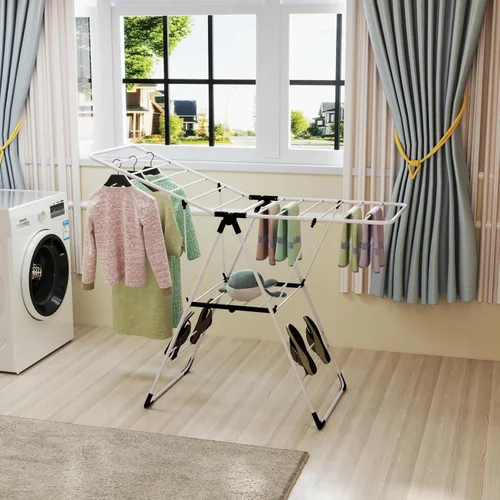 Vista 2 de Tangkula tendedero para secar ropa, rejilla plegable para ropa