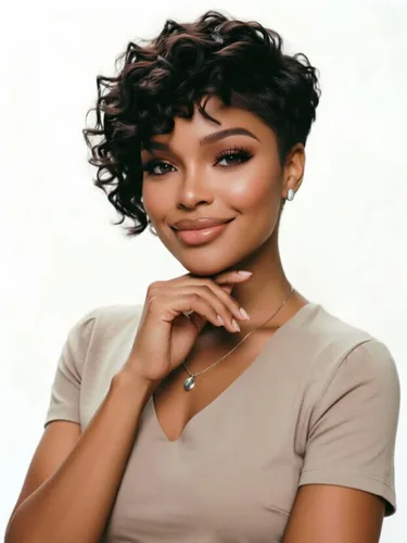 Vista 19 de Peluca de cabello humano con corte Pixie para mujeres negras, 100% cabello humano real, peluca corta y recta sin pegamento con flequillo, hecha a