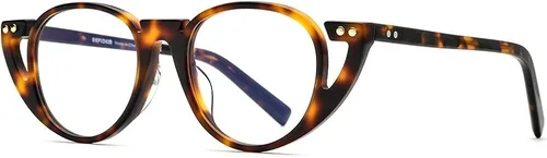 Vista 5 de HEPIDEM Marco de gafas de acetato para hombre, nuevo marco de gafas óptico retro redondo vintage