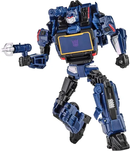 Vista 4 de Transformers: Paquete de 2 figuras de acción inspiradas en el videojuego Optimus Prime y Soundwave, figuras de 6.5 pulgadas convertibles, para niños