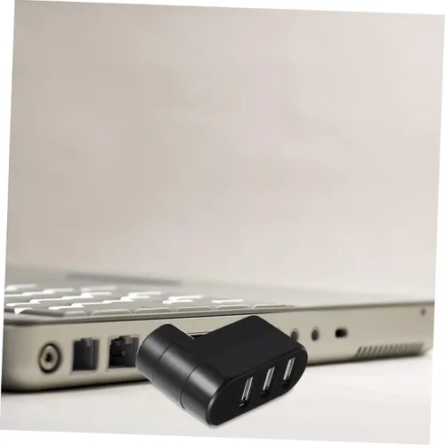 Vista 2 de 3 puertos USB Hub Cable largo USB 2.0 Splitter para portátil Plástico multifuncional